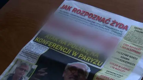 "How to spot a Jew" says the headline in one of the newspapers available to buy at a kiosk in Polish parliament building