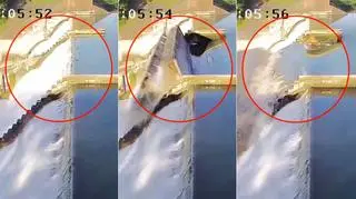 Przerwana tama na rzece Guadalupe - Blanco 