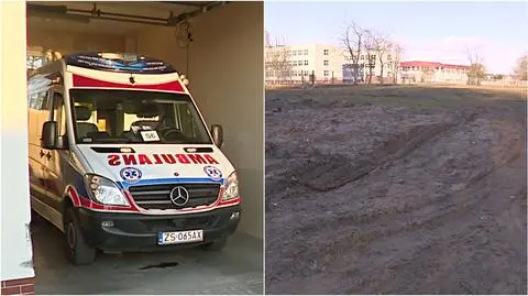 Karetka zakopała się w błocie. Strażacy odmówili pomocy