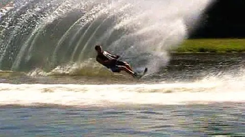 Na nartach po jeziorze