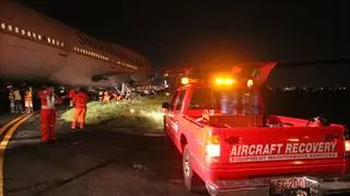 Boeing 747-400 wpadł w poślizg