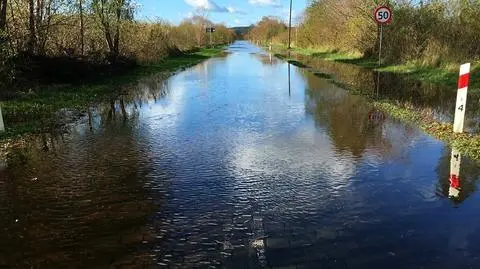 Gryfino: podwyższony poziom wody w Odrze. Zamknięta droga nr 120