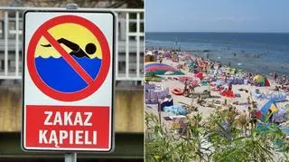 Zakaz kąpieli w Ustroniu Morskim 