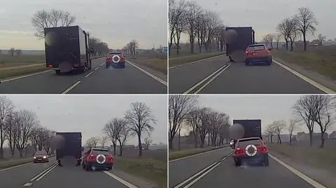 Kierowca opla zdołał opanować samochód