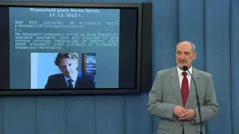 Konferencja prasowa Antoniego Macierewicza