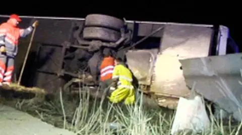 Wypadek polskiego autokaru w Niemczech. 8 osób w szpitalu