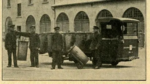 Dawny Poznań na zdjęciach. Wywożenie śmieci w 1929 r.