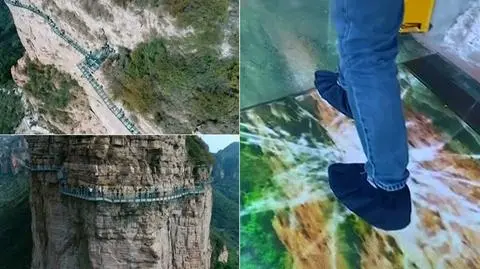 Chiny. "Pękająca" szklana podłoga kilometr nad ziemią