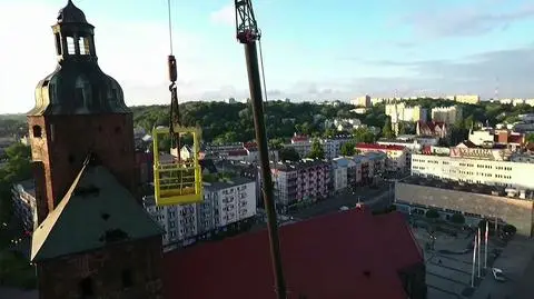 Trwa akcja służb w Gorzowie. Widok z drona