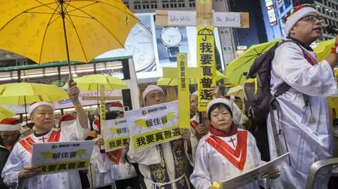 Protest przeciwko chińskim władzom w Hongkongu