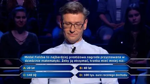 "Milionerzy": Pytanie o medal Fieldsa. Jakie reguły trzeba spełnić?