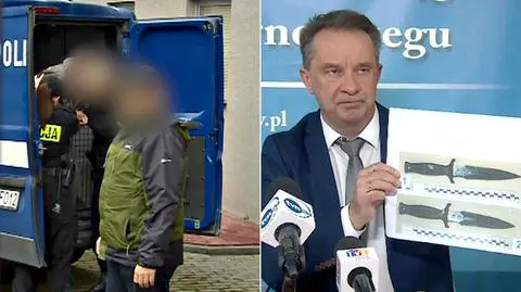 Prokuratura pokazała zdjęcia bagnetów, którymi 27-latek zaatakował klientów galerii