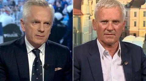 Adam Rapacki and Michał Listkiewicz in "Fakty po Faktach" TVN24