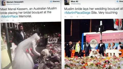 Muzułmanka złożyła hołd ofiarom z Sydney w dniu ślubu