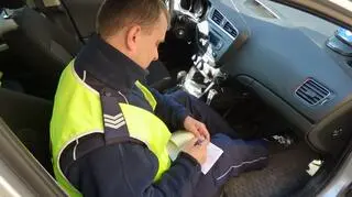 Kierowcę ukarano mandatem