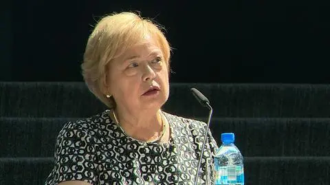 Polish chief justice Gersdorf gave a speech to university students