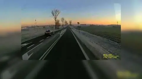 Kolizja auta SOP. Nagranie 