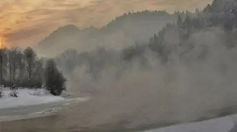 Bajeczny zimowy Dunajec