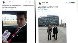Na profilu Jacka Wilka ciężko doszukać się zdjęcia, gdzie jest choćby garstka potencjalnych wyborców