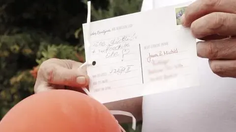 Łukowo: Paweł Maryniewski znalazł balonik z życzeniami z Niemiec