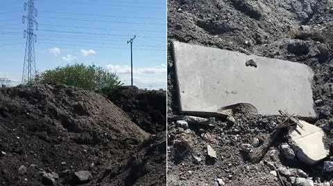 Rudniki zasypały hałdy śmieci. Tam jest ziemia, cement, może i azbest