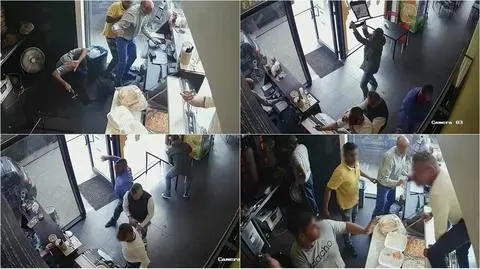 Moment ataku nagrały kamery