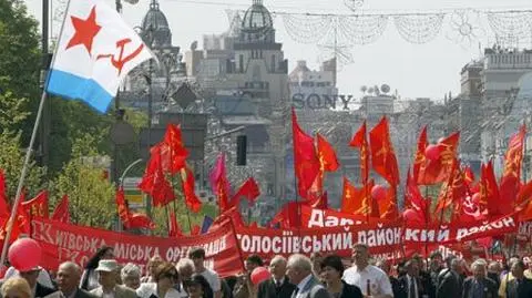 Komuniści na ulicach Kijowa