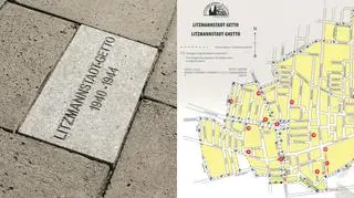 Tablice wskazują granice getta w Łodzi