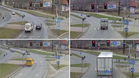 Kierowcy przejeżdżają na czerwonym