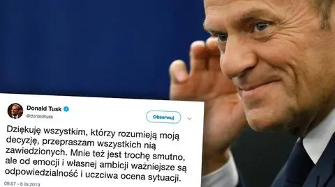 Donald Tusk posted a tweet on Wednesday in which he addresses his supporters