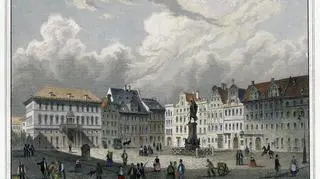 Widok z Rynku od północnego wschodu 1840-1850