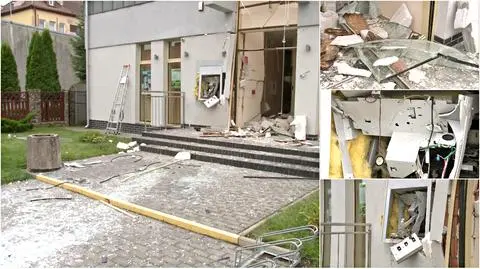 Zuchwała kradzież w banku. Wysadzili drzwi i zabrali pieniądze