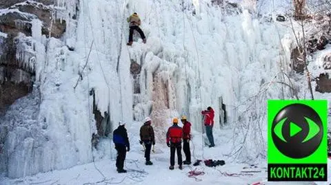 Lodospad cieszy alpinistów