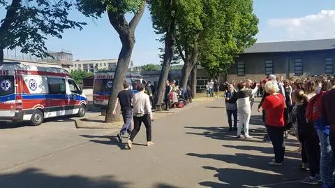 Ewakuacja szkoły w Wejherowie