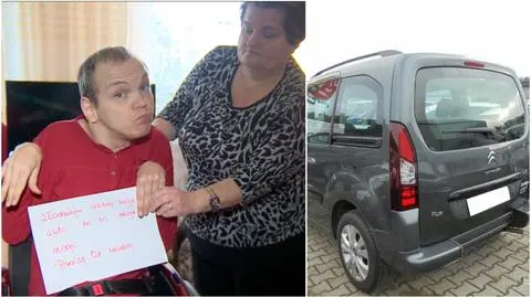 Skradziono auto, którym niepełnosprawny Piotr jeździł na rehabilitację