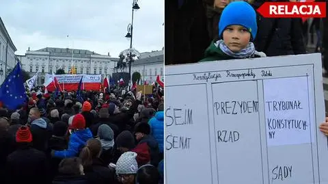 Manifestacja zakończyła się pod Pałacem Prezydenckim