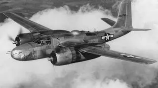 Bombowiec Douglas A-26 Invader, został zestrzelony nad terenem Niemiec