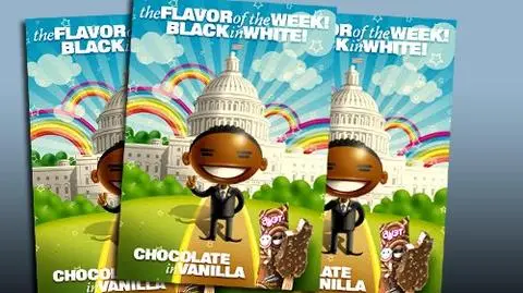 Czarny w białym. Obama reklamuje lody