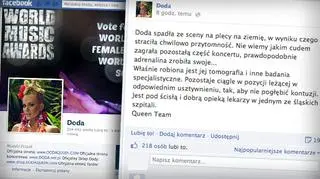 O stanie Dody informuje jej oficjalny fanpage