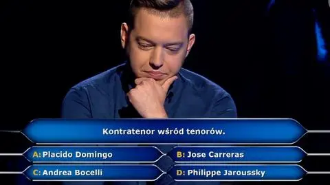 "Milionerzy". Pytanie za 125 tysięcy złotych o kontratenora wśród tenorów