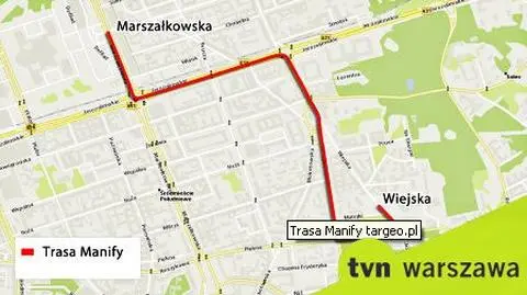 Manifa sparaliżuje centrum Warszawy