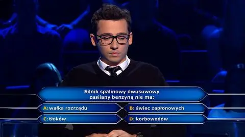 "Milionerzy": Silnik spalinowy dwusuwowy zasilany benzyną nie ma... Pytanie i odpowiedź