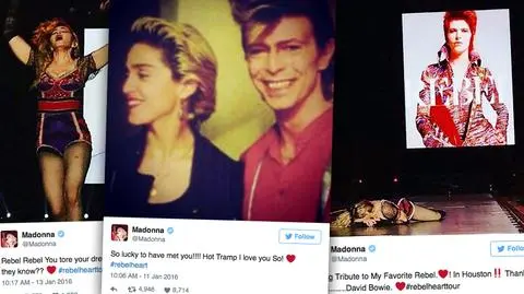 Madonna oddała hołd zmarłemu w niedzielę Davidowi Bowiemu
