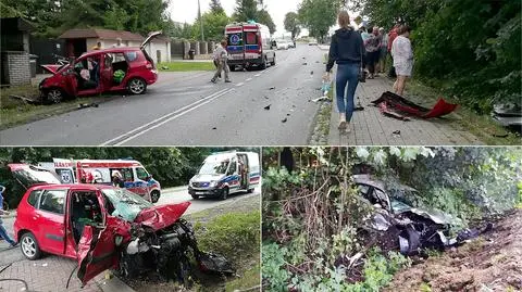 Częstochowa. Zderzył się z dwoma autami, pasażer jednego zginął