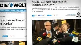 Witold Waszczykowski udzielił wywiadu dziennikowi "Die Welt" 