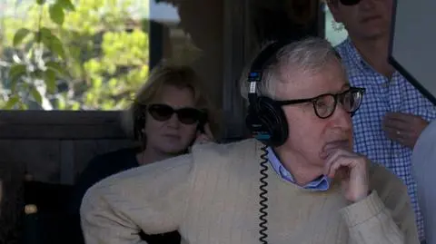 Woody Allen podczas pracy na planie 