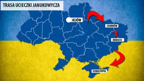 Tak uciekał Janukowycz