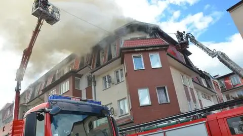 Pożar kamienicy w Lęborku. Ewakuowali 25 osób