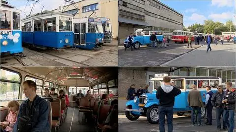 Parada autobusów i tramwajów w Krakowie