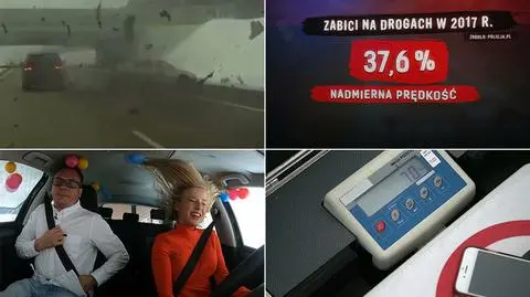 Eksperyment w samochodowym symulatorze. Fragment programu "Czarno na Białym"